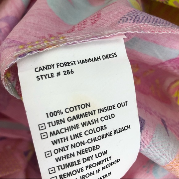 4t NWT Jelly the Pug Girls Dress Candy Forrest Hanna pink yellow hood - Picture 6 of 8